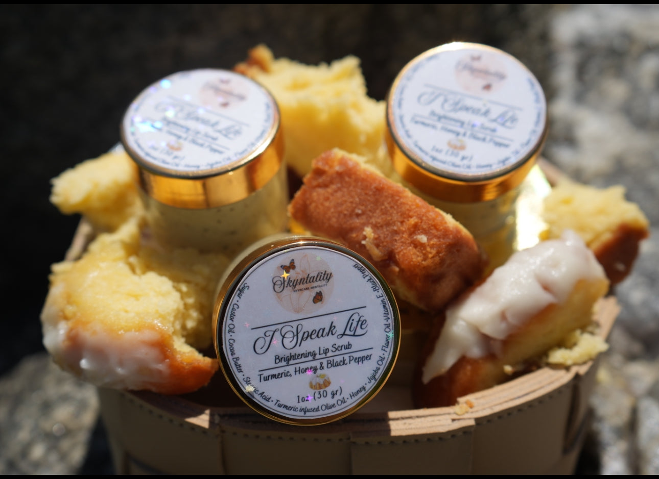 I Speak Life: Turmeric, Honey & Black Pepper Brightening Lip Scrub