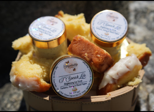 I Speak Life: Turmeric, Honey & Black Pepper Brightening Lip Scrub